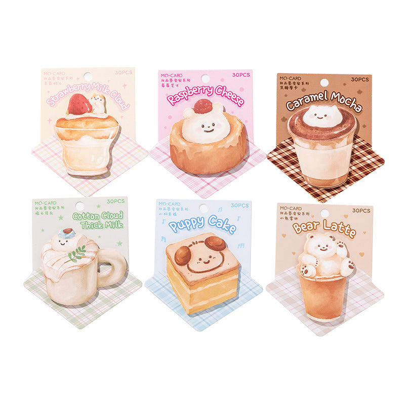 30 Pcs Creative Dessert Notepad TPJSJ