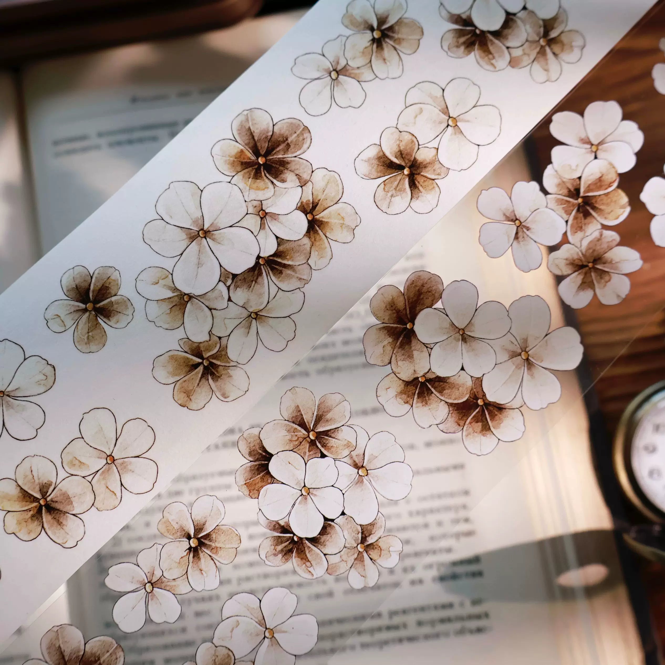 Floral Decorative Tape Rolls- Dusk Petals