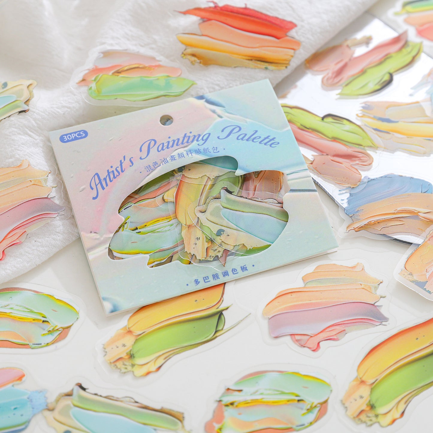 30 Pcs Paint Themed PET Stickers YYJTSB