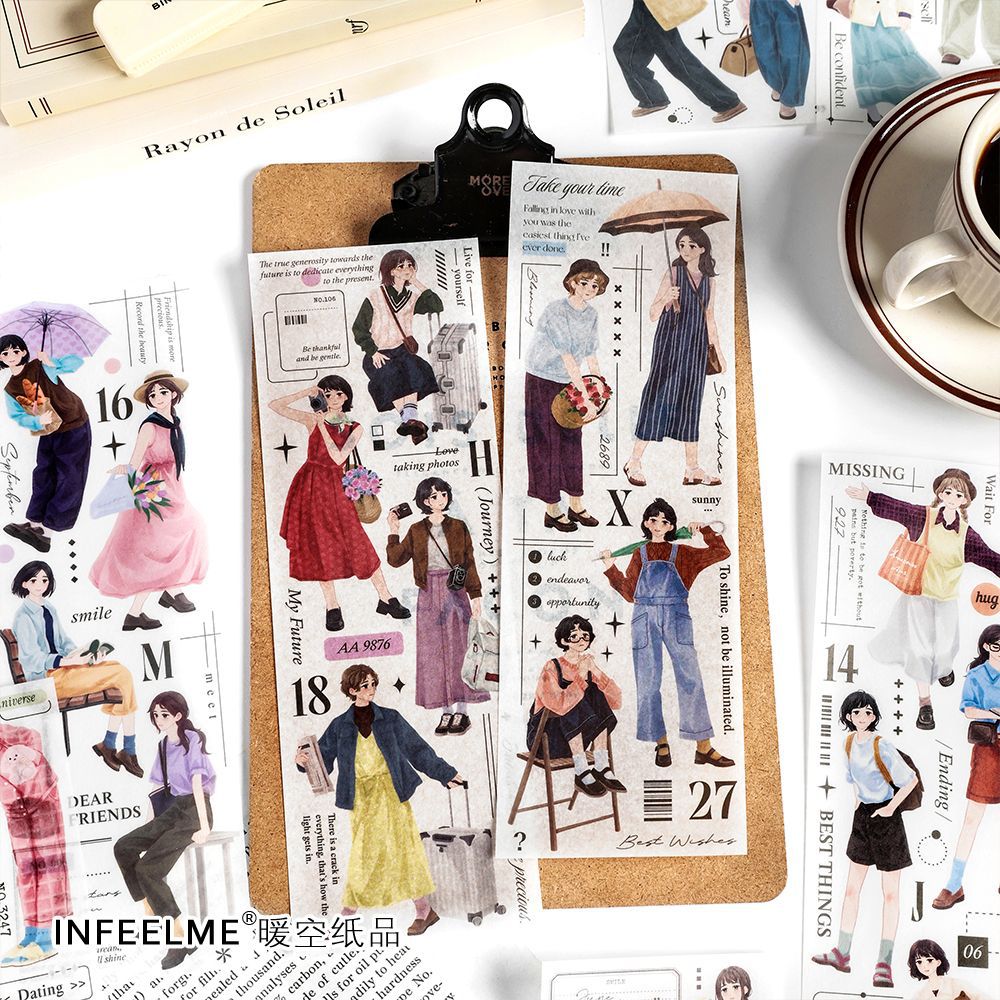 6 Sheets Girl Life Style Washi Stickers ORNX