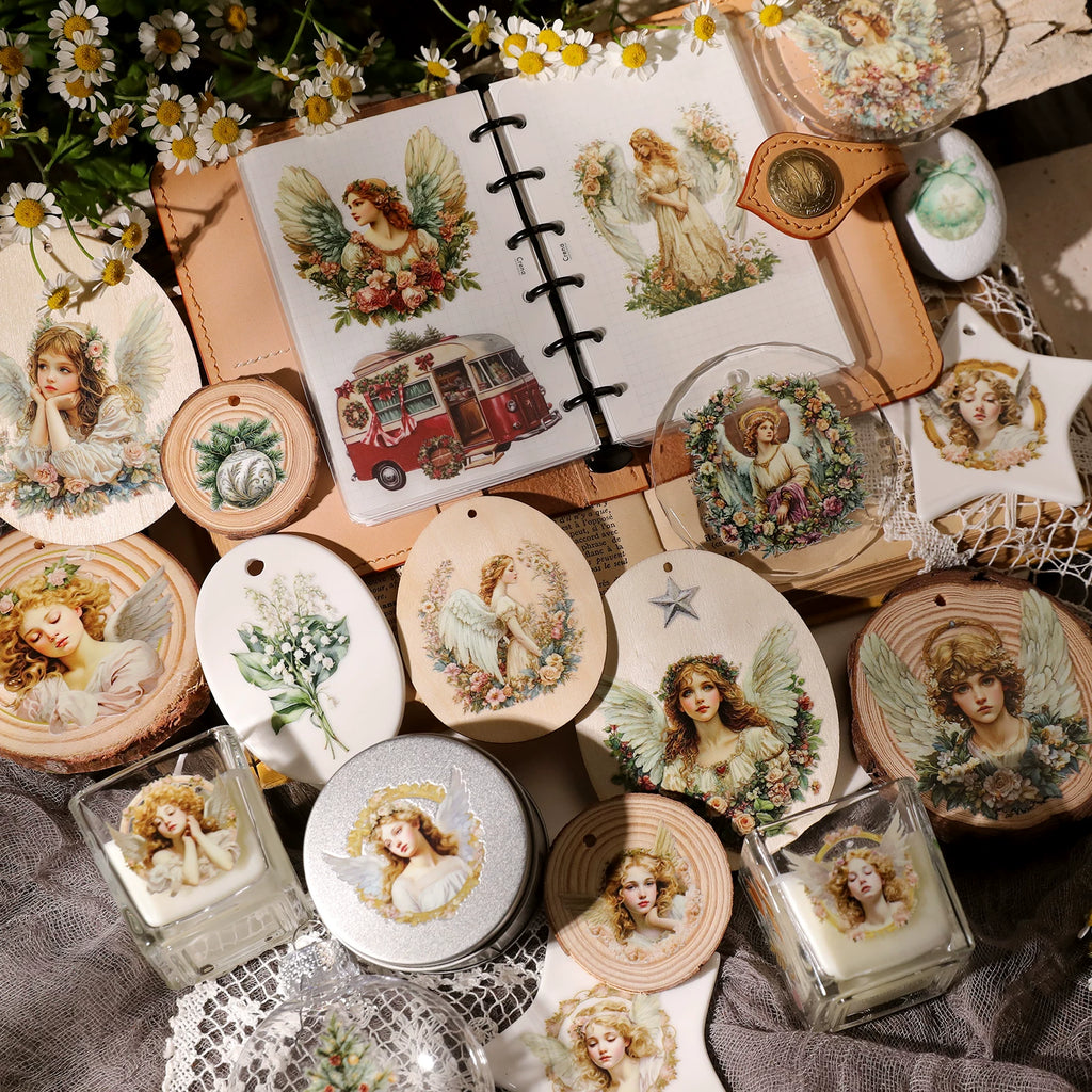 2 Sheets Waterproof Rub on Stickers - Angel