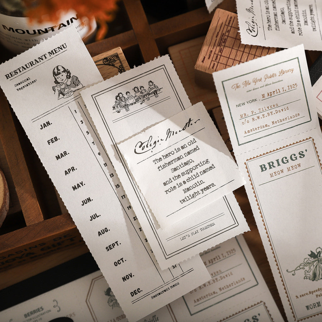 50 Pcs Vintage Notepad Paper KLSTXZ