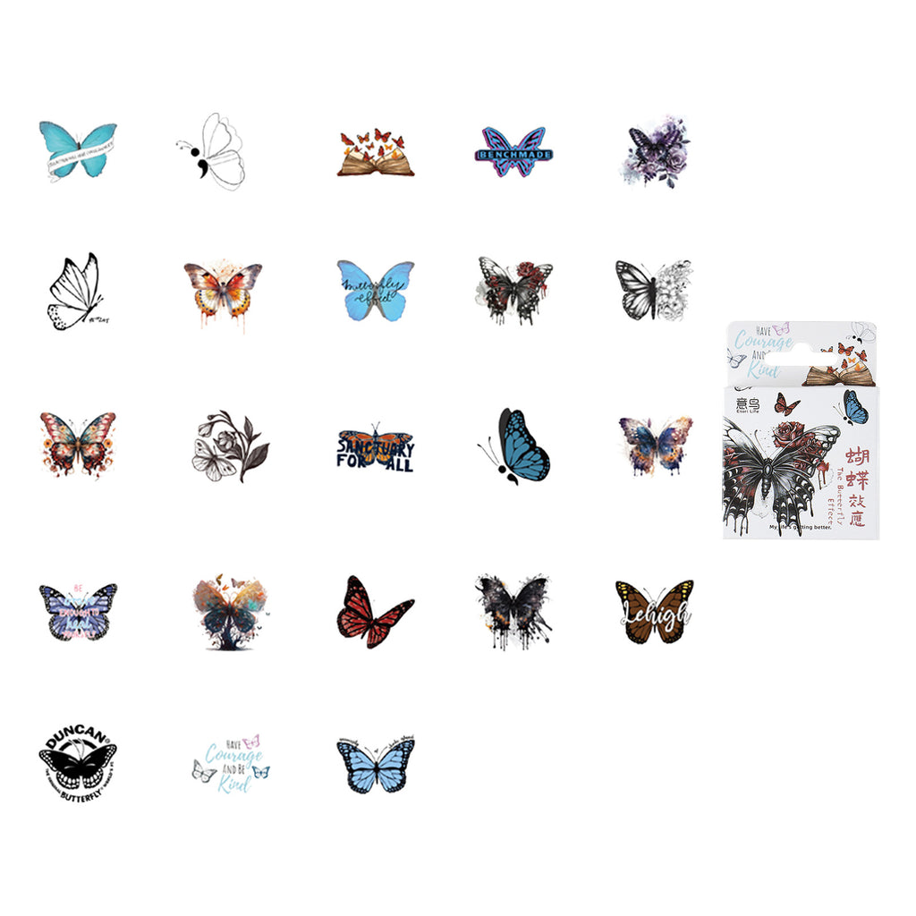 46 Pcs Butterfly Boxed Stickers HDXY