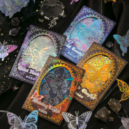 20 Pcs Holographic Butterfly Stickers FTLZM