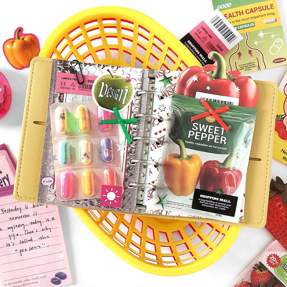 24 Pcs Creative Junk Journal Paper and Stickers Kit JMBGZ