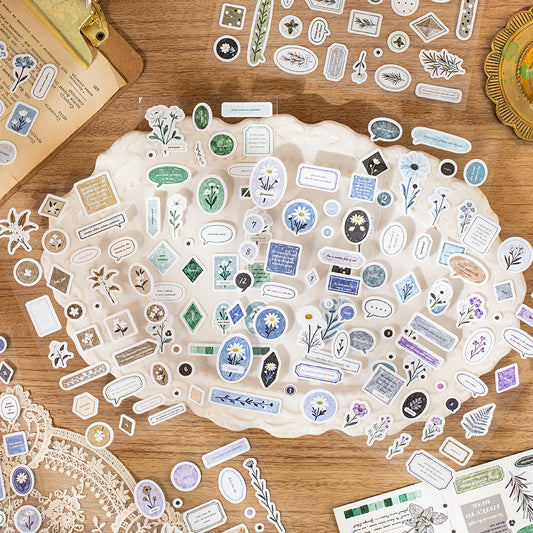 2 Sheets Botanical Journal Stickers CYYY