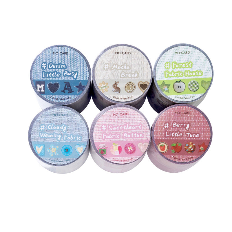 1 Roll Fabric Themed Stickers Tape CBPD
