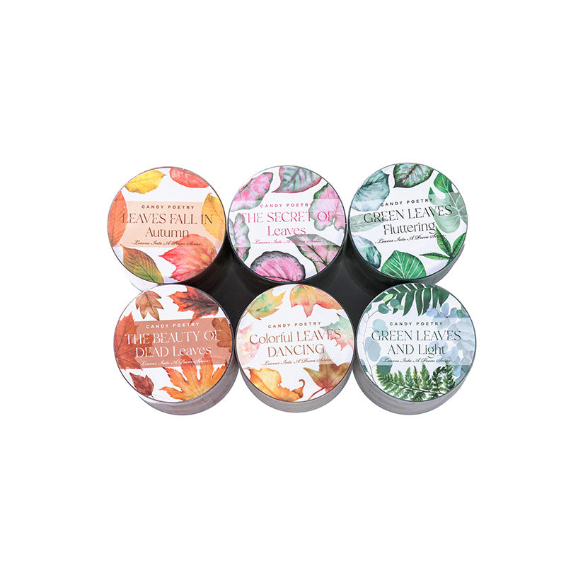 1 Roll Pre-cut PET Leaf Stickers Tape LYCS