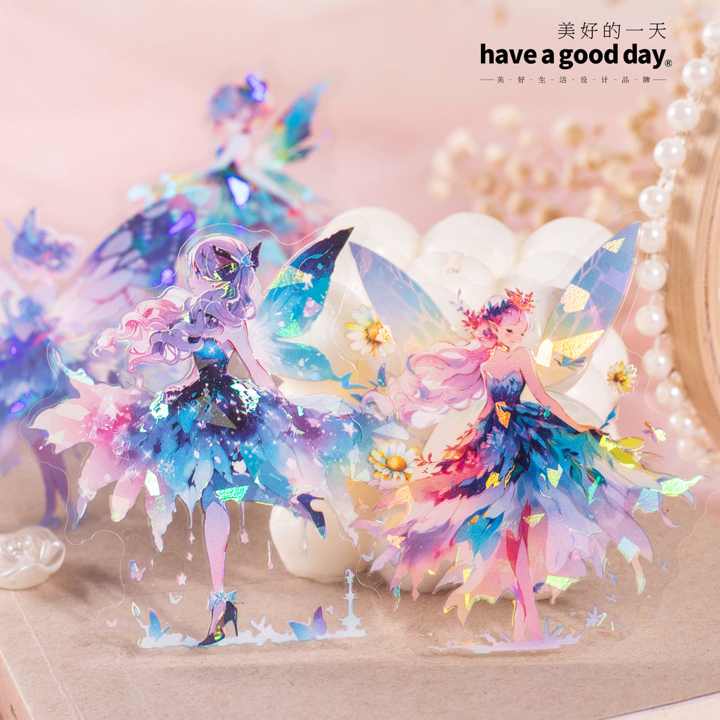 10 Pcs Rainbow Color PET Stickers CHLY