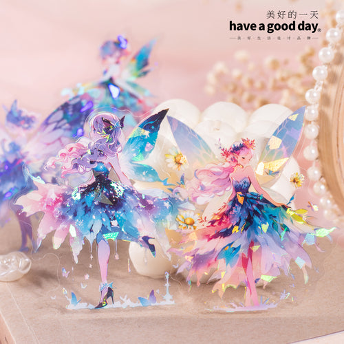 10 Pcs Rainbow Color PET Stickers CHLY