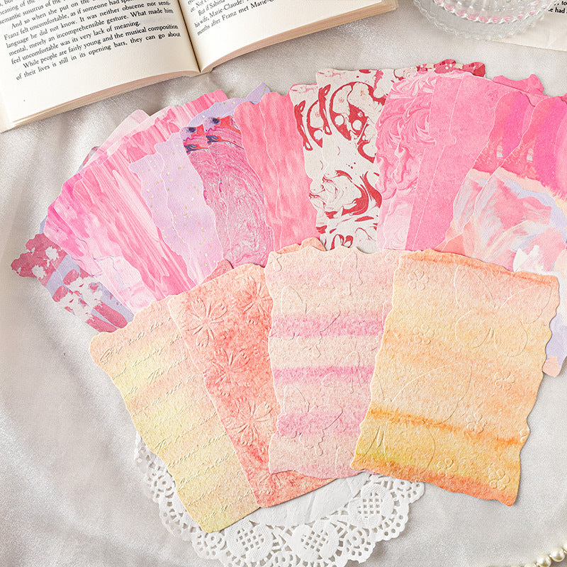 24 Pcs Embossed Scrapbook Paper YRLG