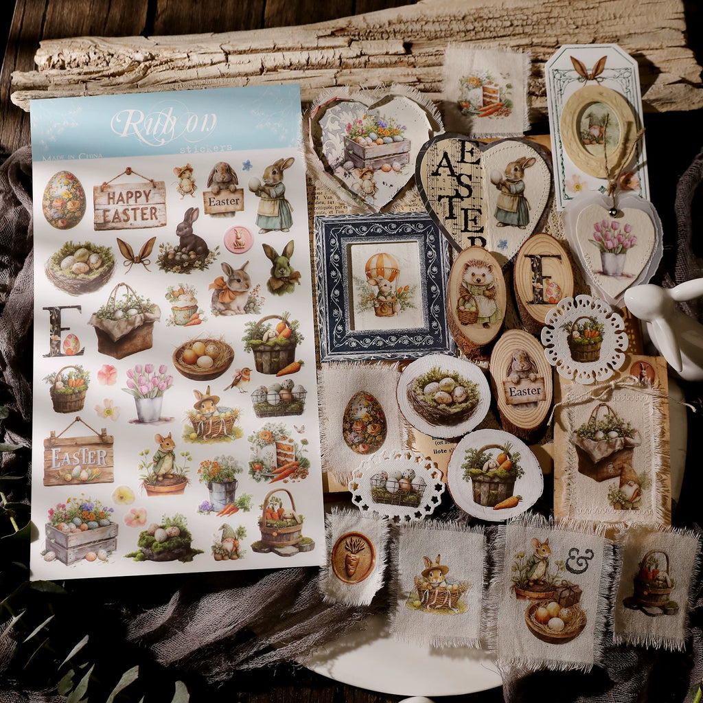 3 Sheets Rub on Stickers - Easter