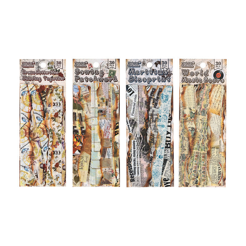 30 Pcs Vintage Journal Stickers RBSG
