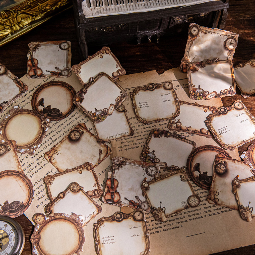30 Pcs Vintage Notepad Stickers BQSG