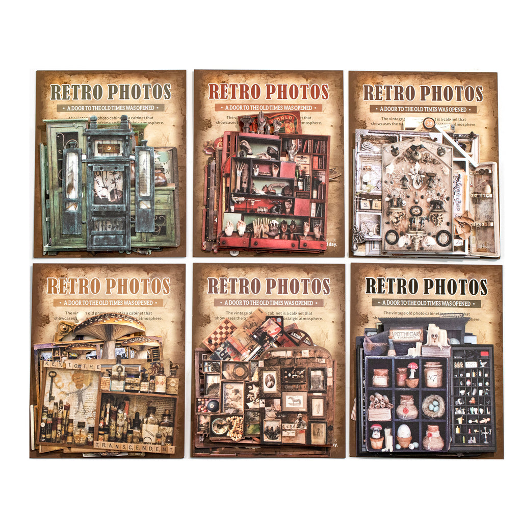 10 Pcs Vintage Shelf Journal Stickers FGJY
