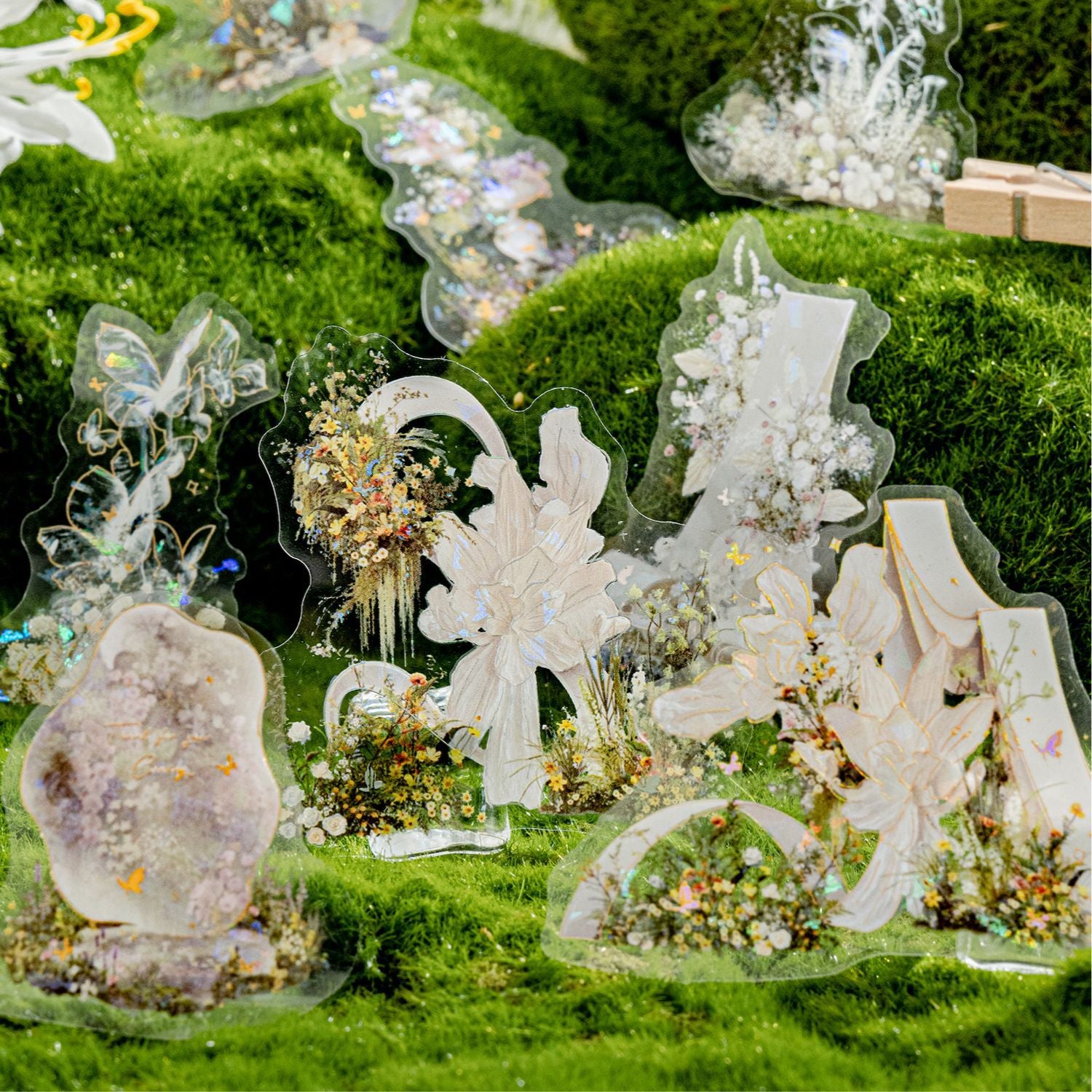 20 Pcs Wedding Decoration Theme PET Stickers WJXJ