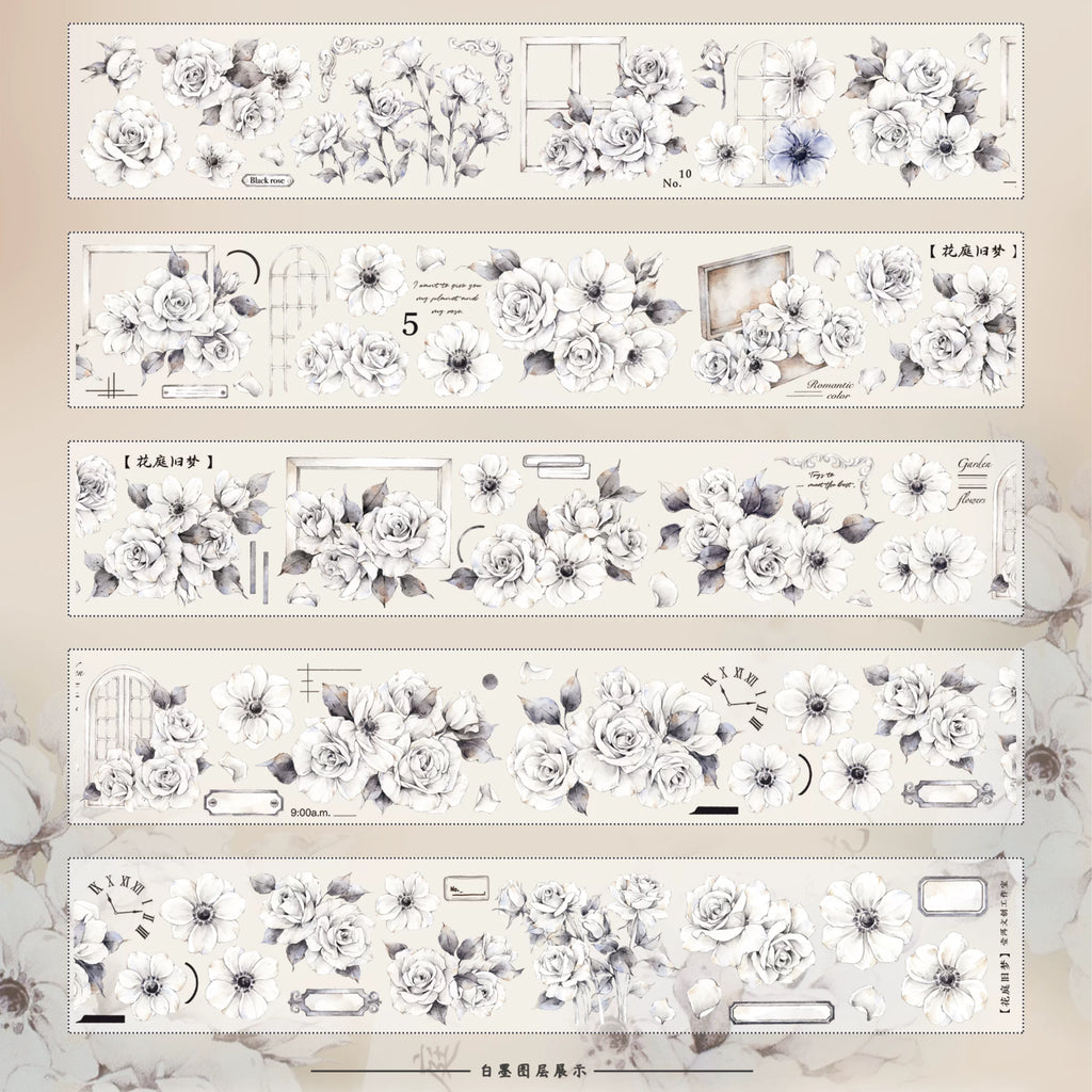 Floral Decorative Tape Rolls- Courtyard Dreams
