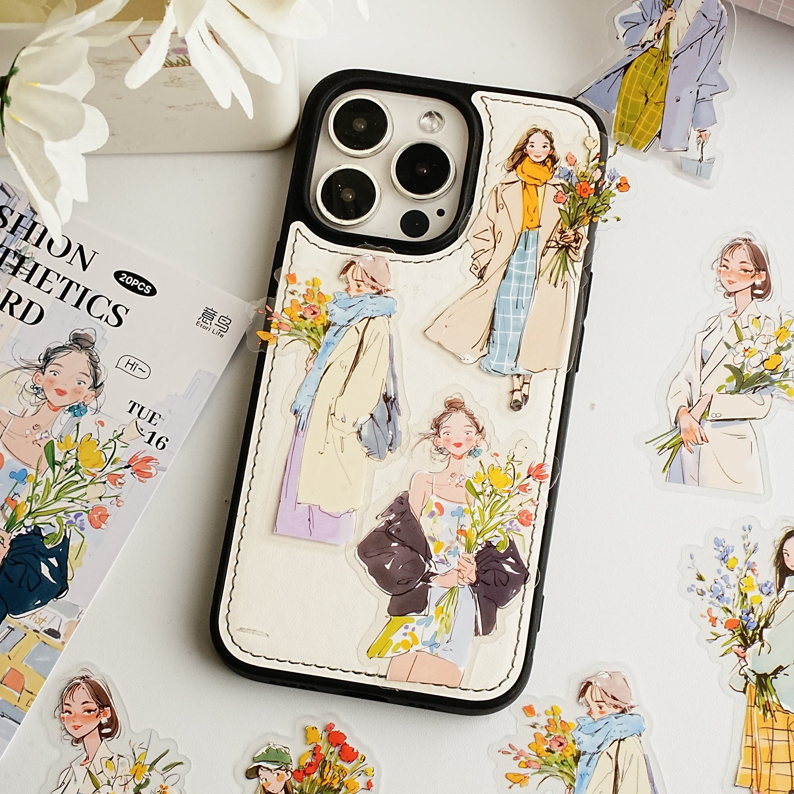 20 Pcs Urban Girl Boy PET Stickers CDMXL