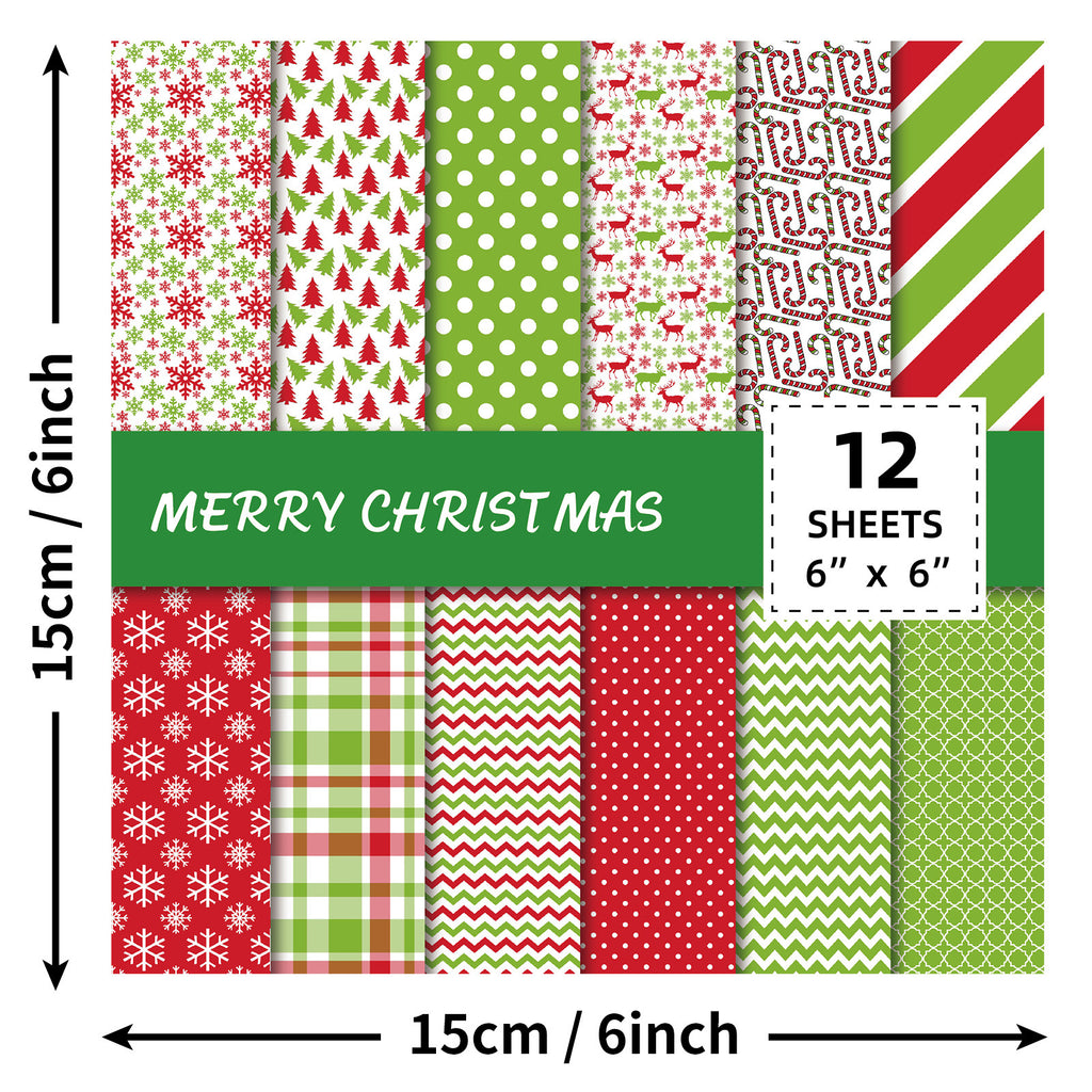 6 inch Christmas Scrapbook Paper Pad PA255
