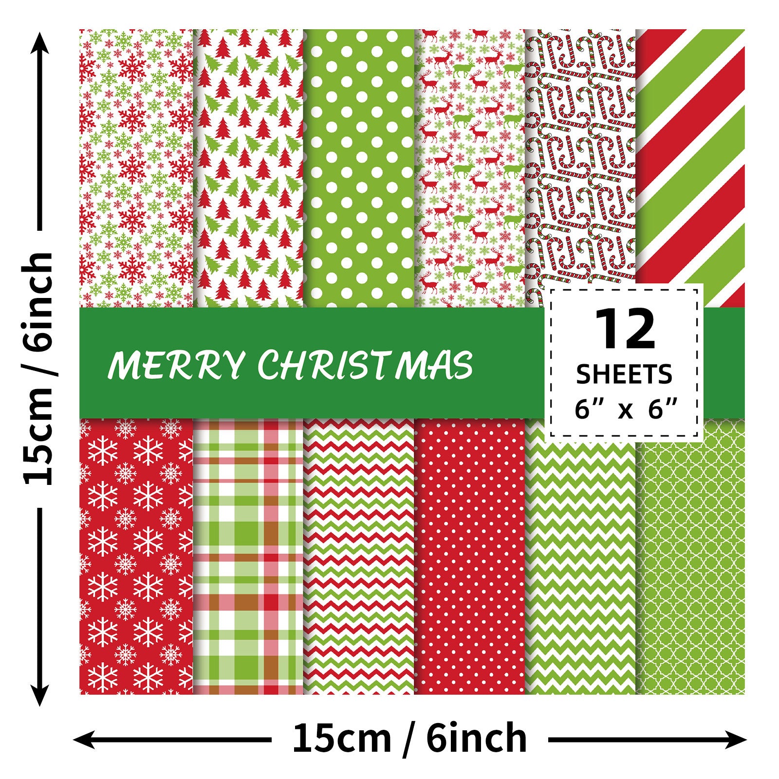 6 inch Christmas Scrapbook Paper Pad PA255