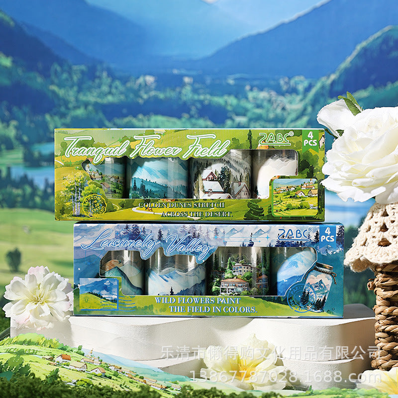 4 Rolls Natural Landscape PET Tape Set RHDY