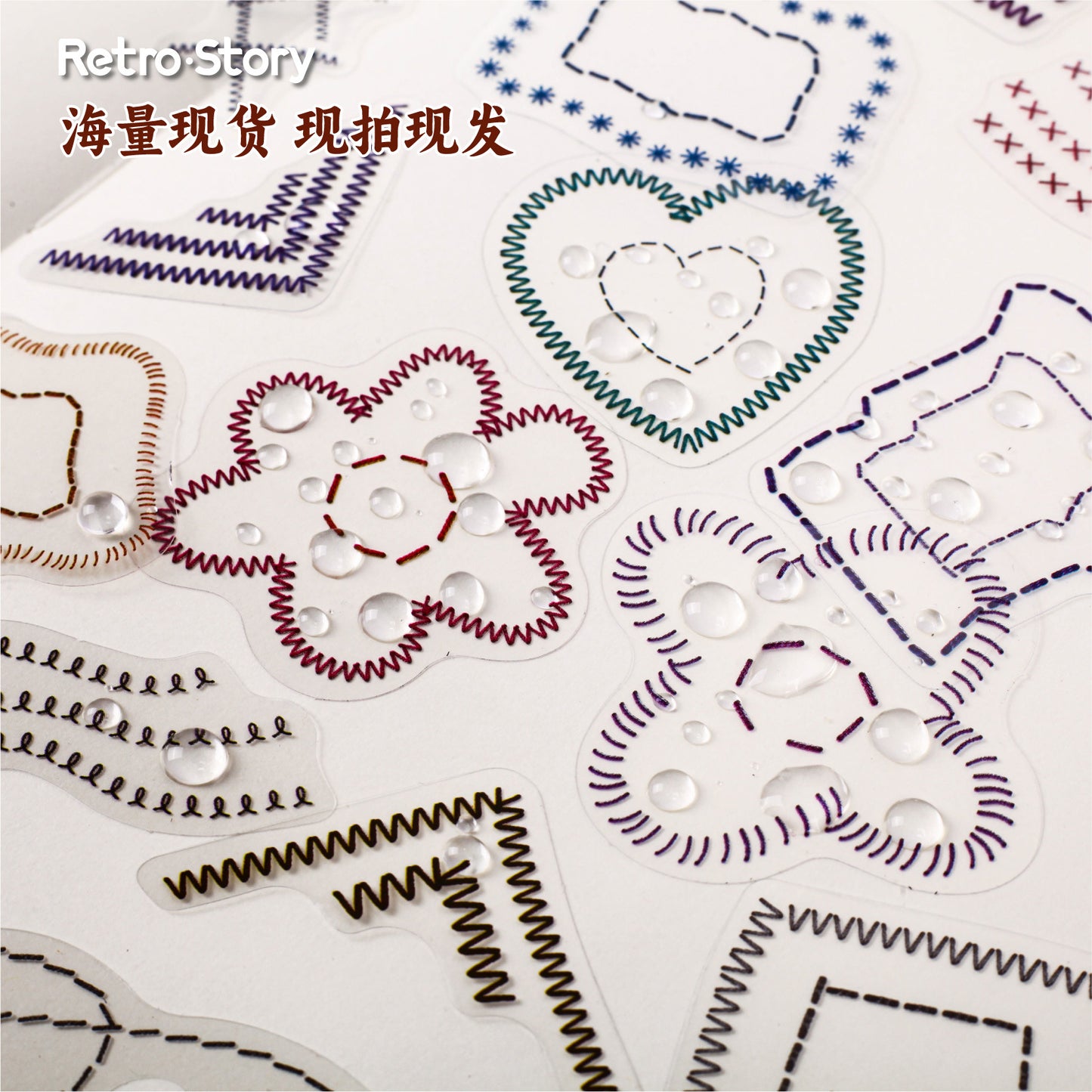 20 Pcs Sewing Patterns PET Stickers XXXL