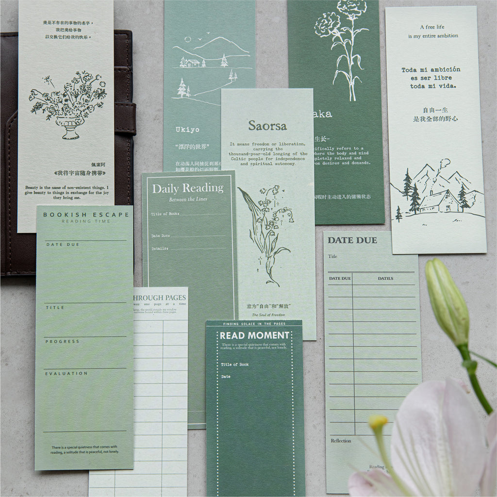 5 Sheets Vintage Paper Bookmark DQSJ