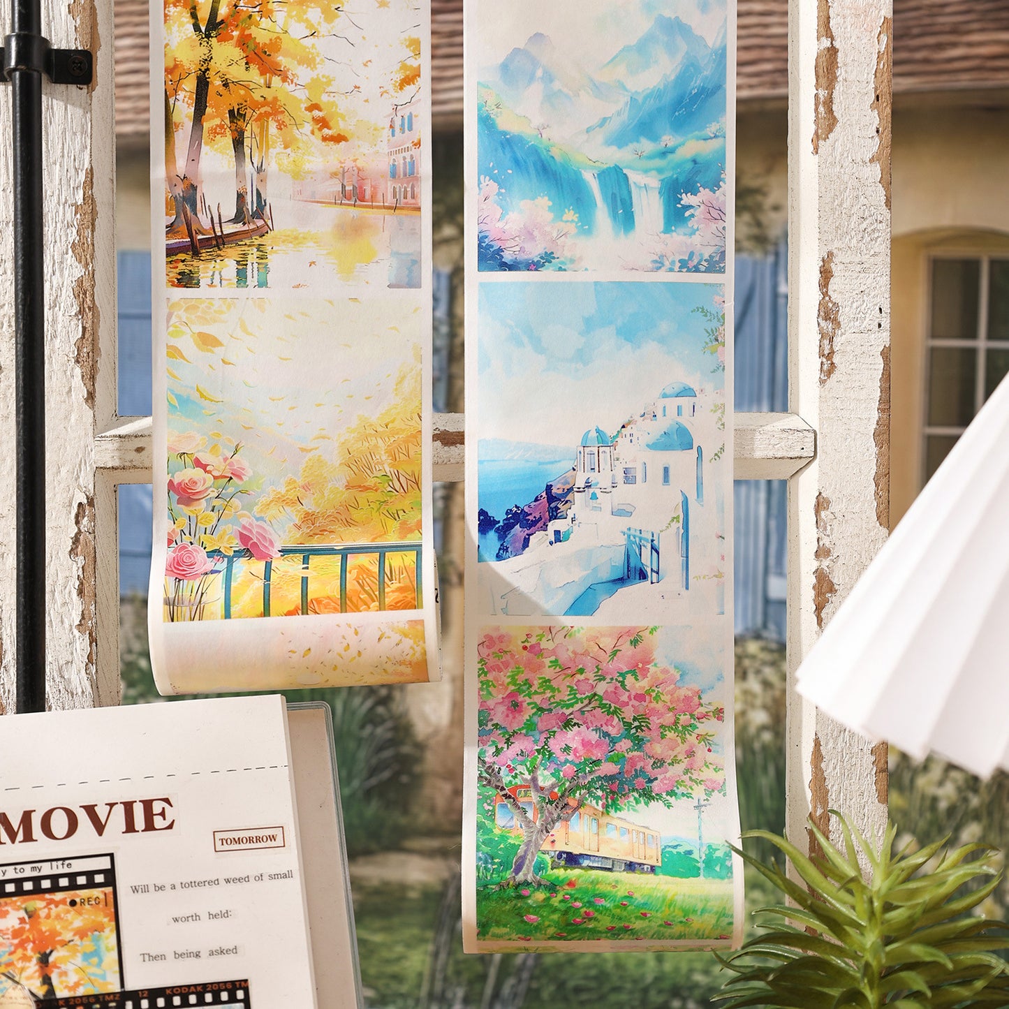 4 Rolls Seasonal Landscape Washi Tapes Set SJLC