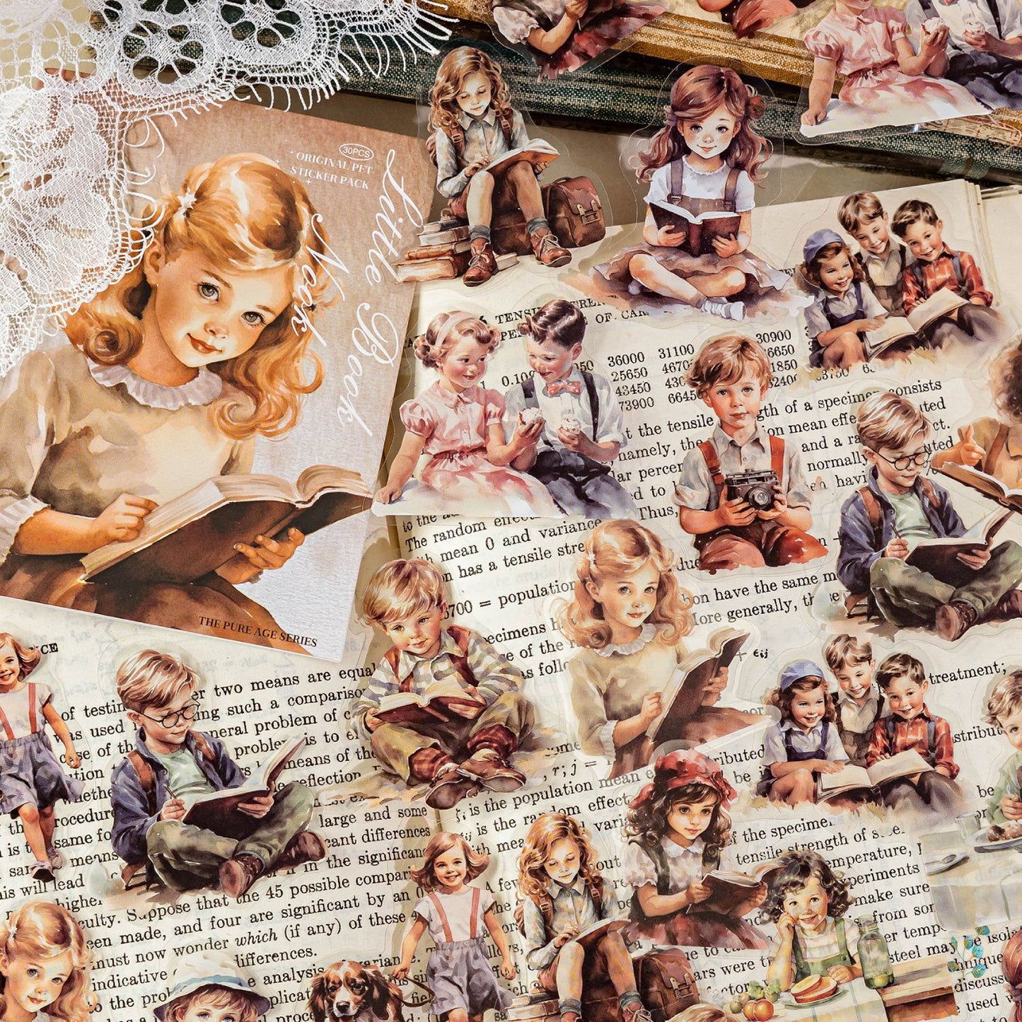 30 Pcs Childhood PET Stickers CZSD