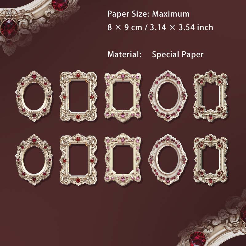 10 Pcs Embossed Window Frame Cardstock Paper TYCY