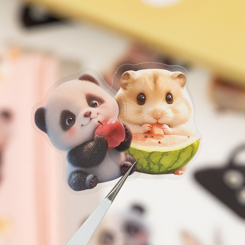 30 Pcs Cartoon Animal PET Stickers KAZY