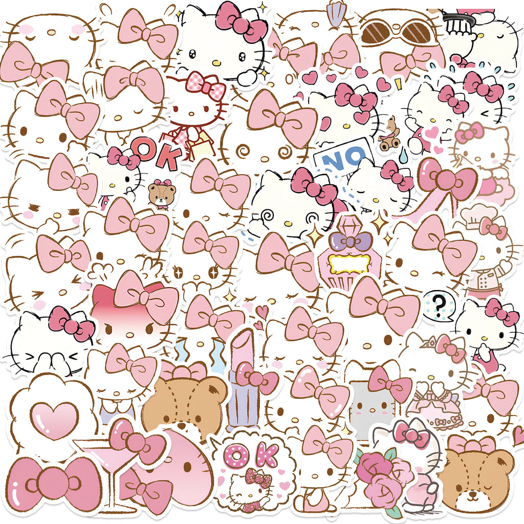 50 Pcs Vinyl Cute Cat Stickers AZ267
