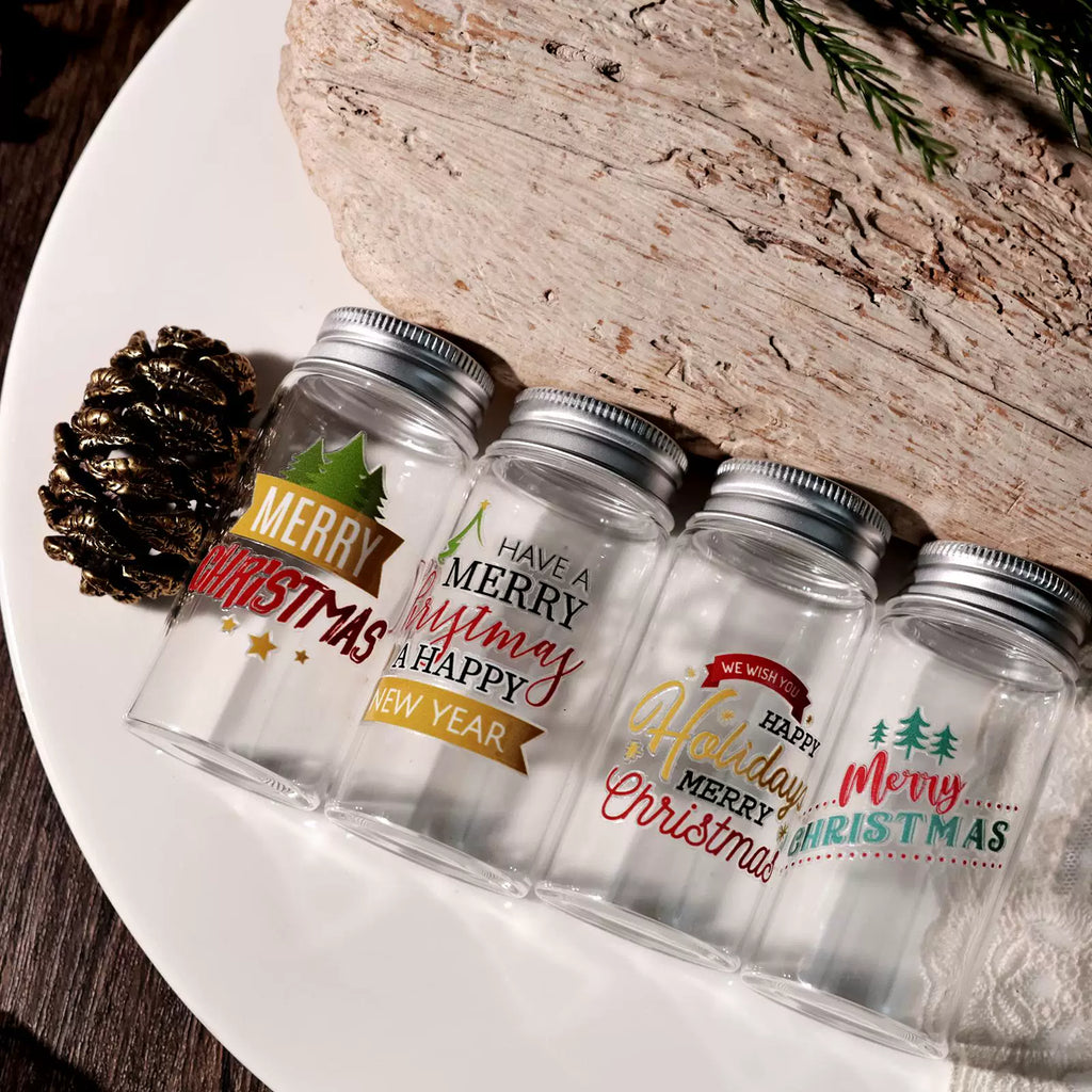 2 Sheets Waterproof Rub on Stickers - Happy Christmas