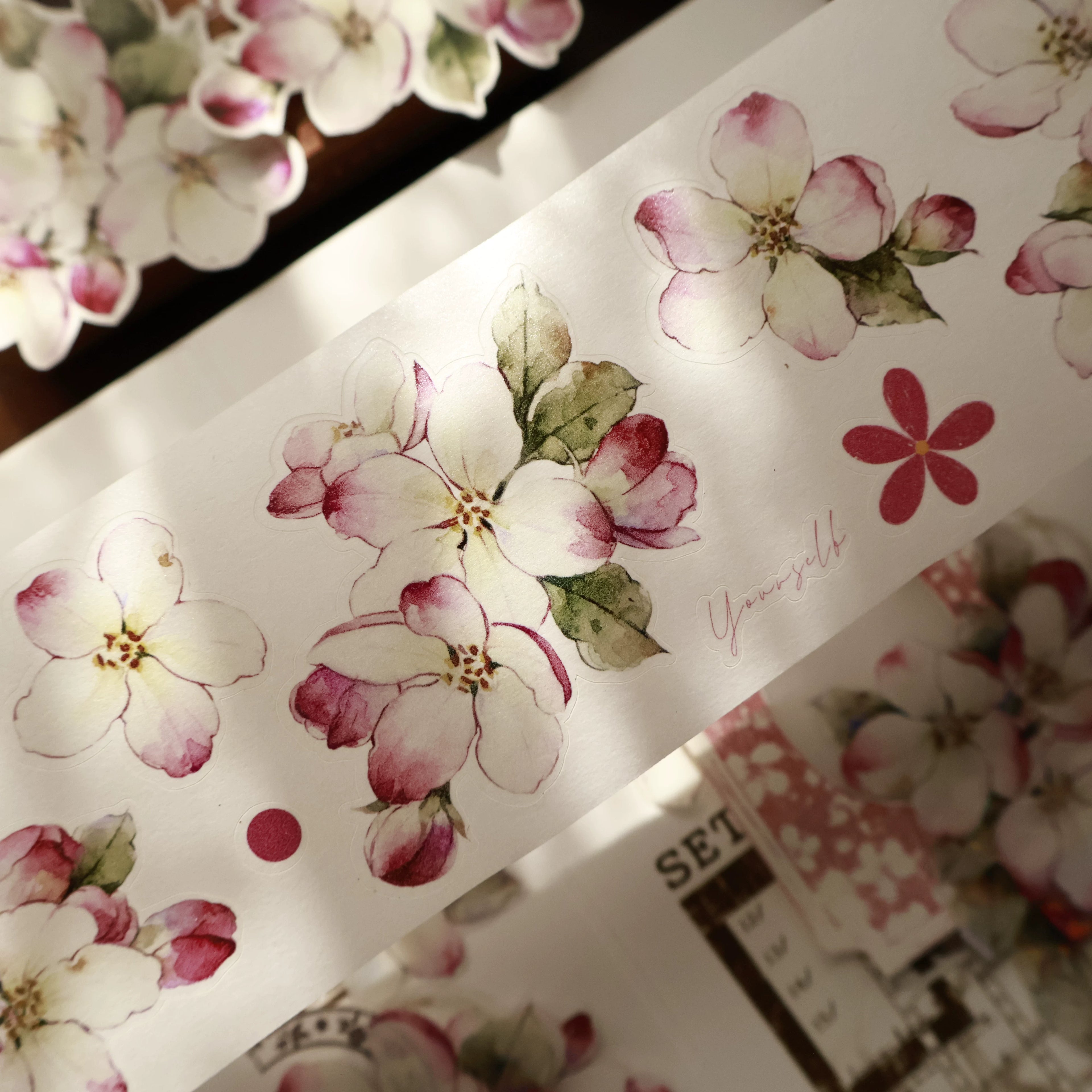 Floral Decorative Tape Rolls- Begonia