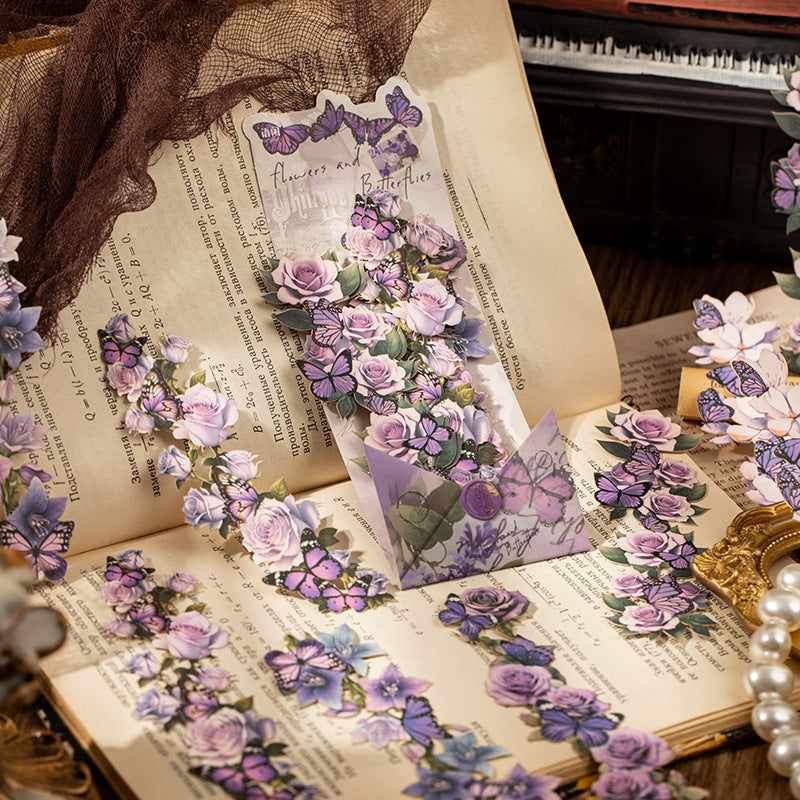 10 Pcs Flower Butterfly Cardstock Paper HJHD