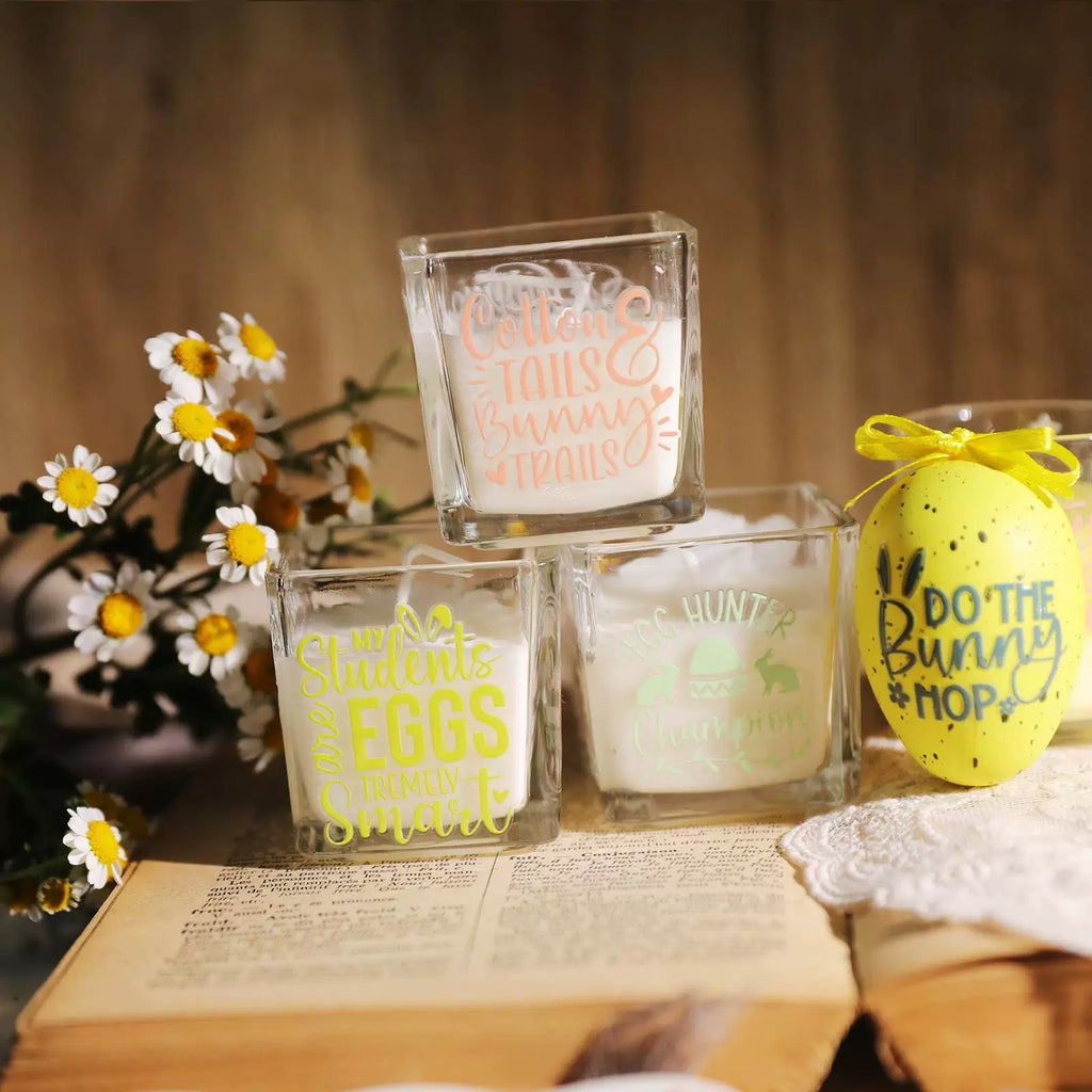 2 Sheets Waterproof Rub on Stickers - Easter Words