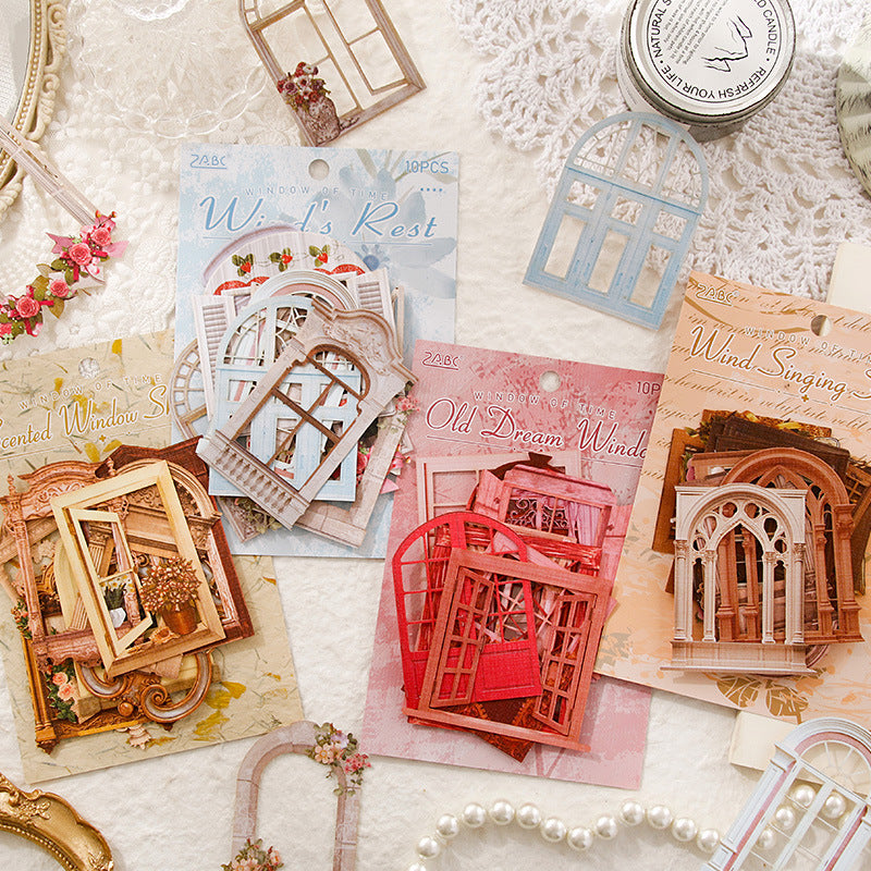 10 Pcs Windows Theme Scrapbook Paper JSZC