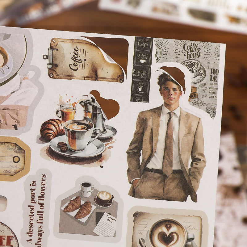 50 Sheets Vintage Washi Stickers and Paper MXSH