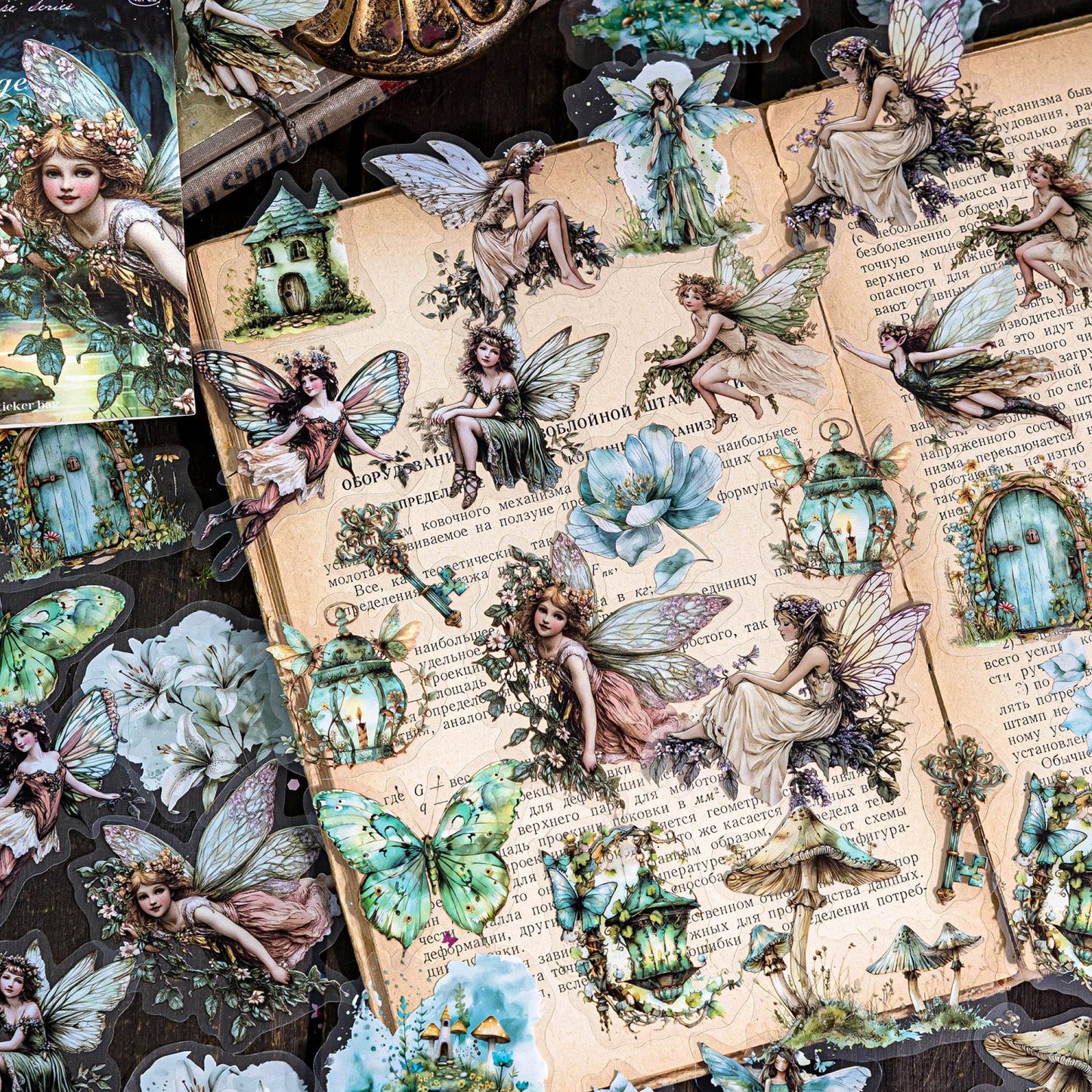 40 Pcs Fantasy Fairy PET Stickers MSHJ