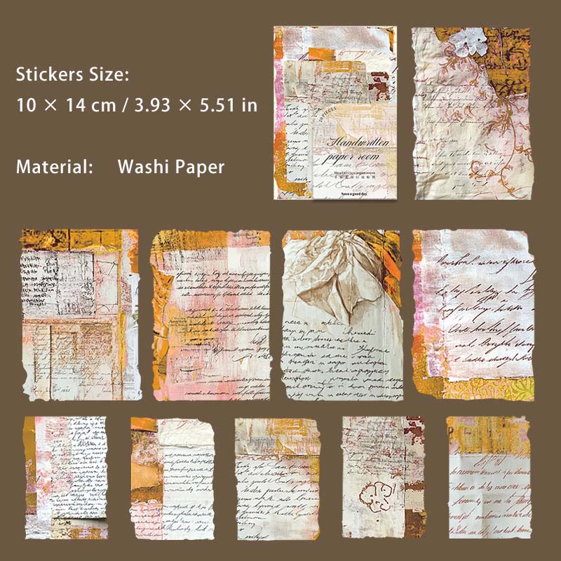 20 Pcs Vintage Hand-written Letter Washi Stickers SXZJ