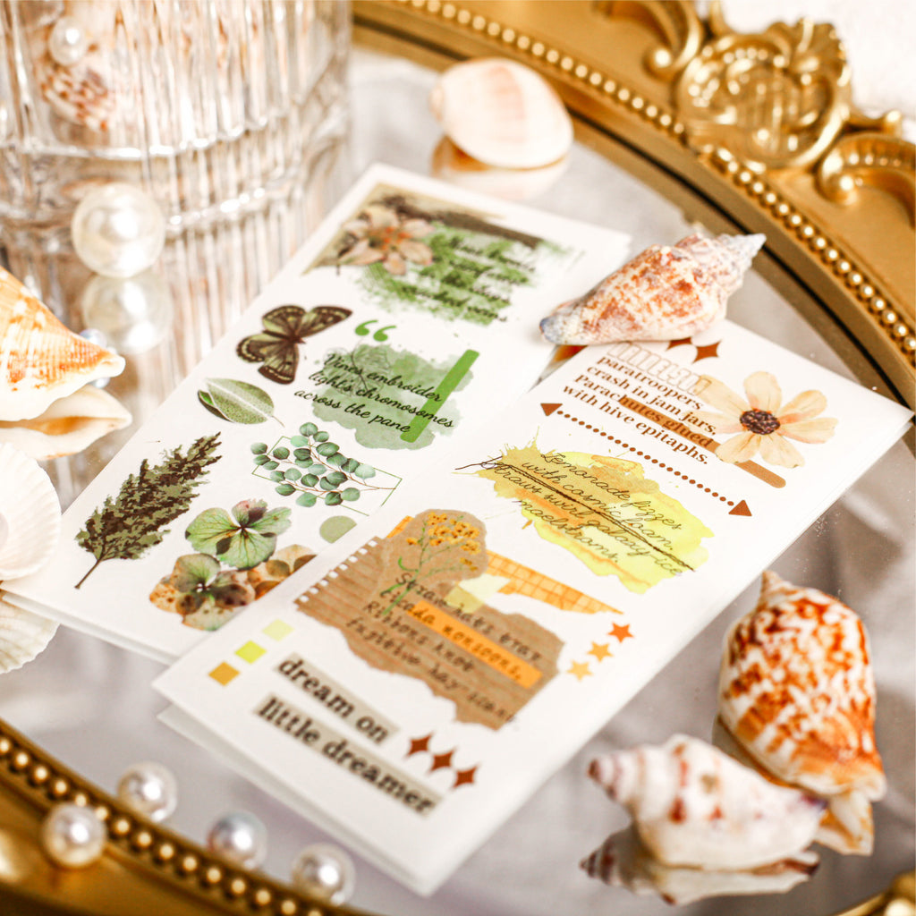 3 Sheets Love Letter Theme Transfer Stickers QSXY