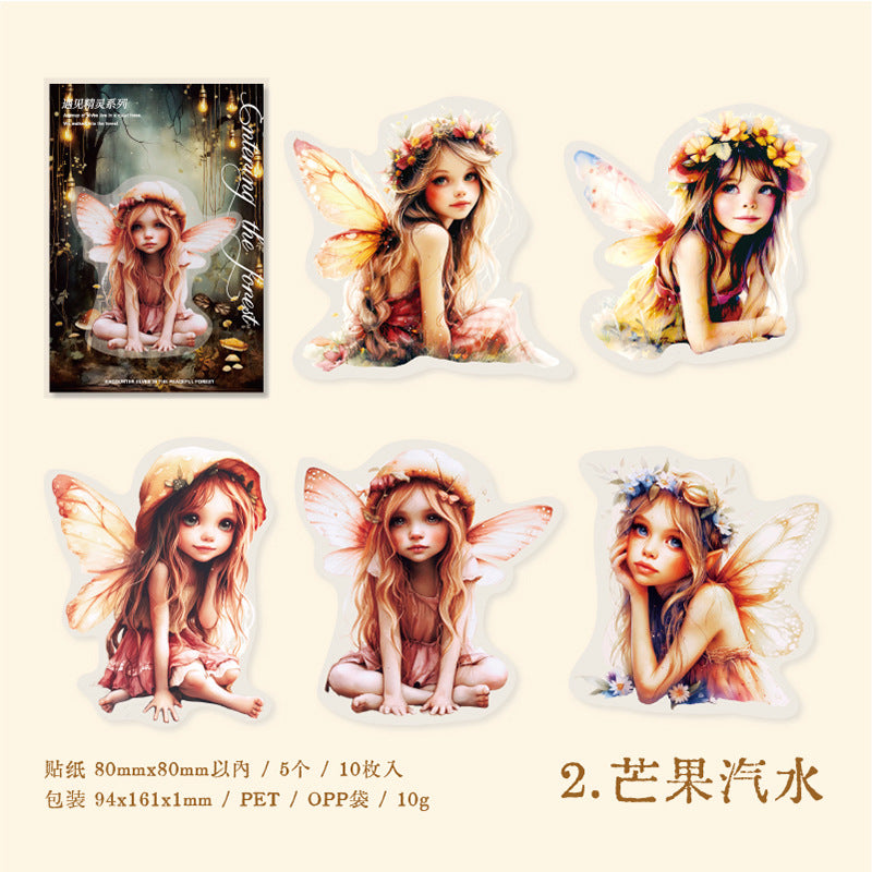 10 Pcs Fairy Tale PET Stickers YJJL