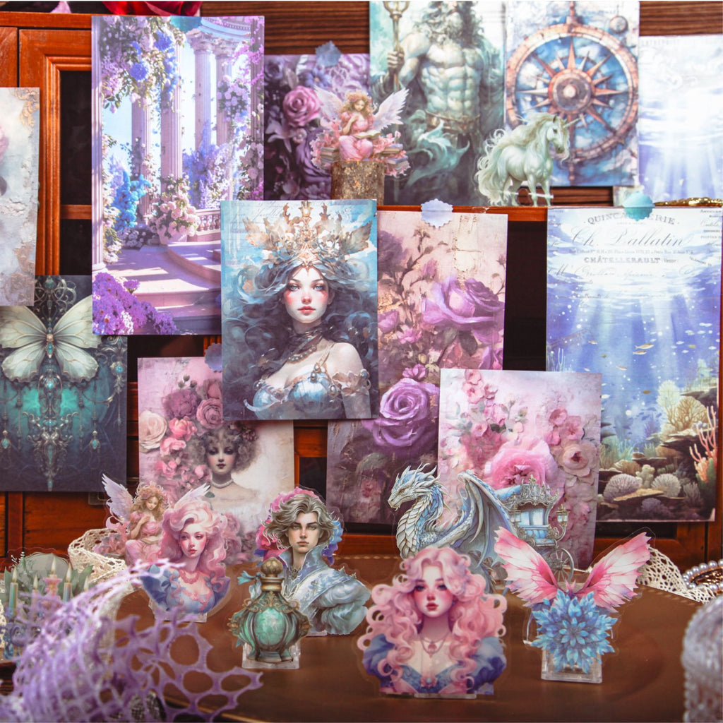 27 Pcs Fantasy Theme Junk Journal Suppleis Kit MHXL
