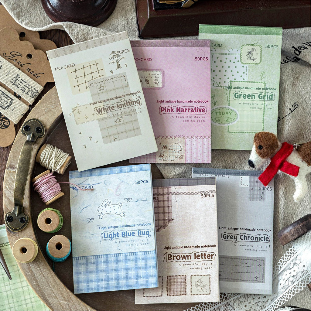 50 Pcs Vintage Notepad Paper FRSJ
