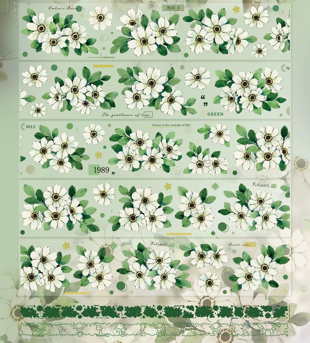 Floral Decorative Tape Rolls- Vernal Meadow