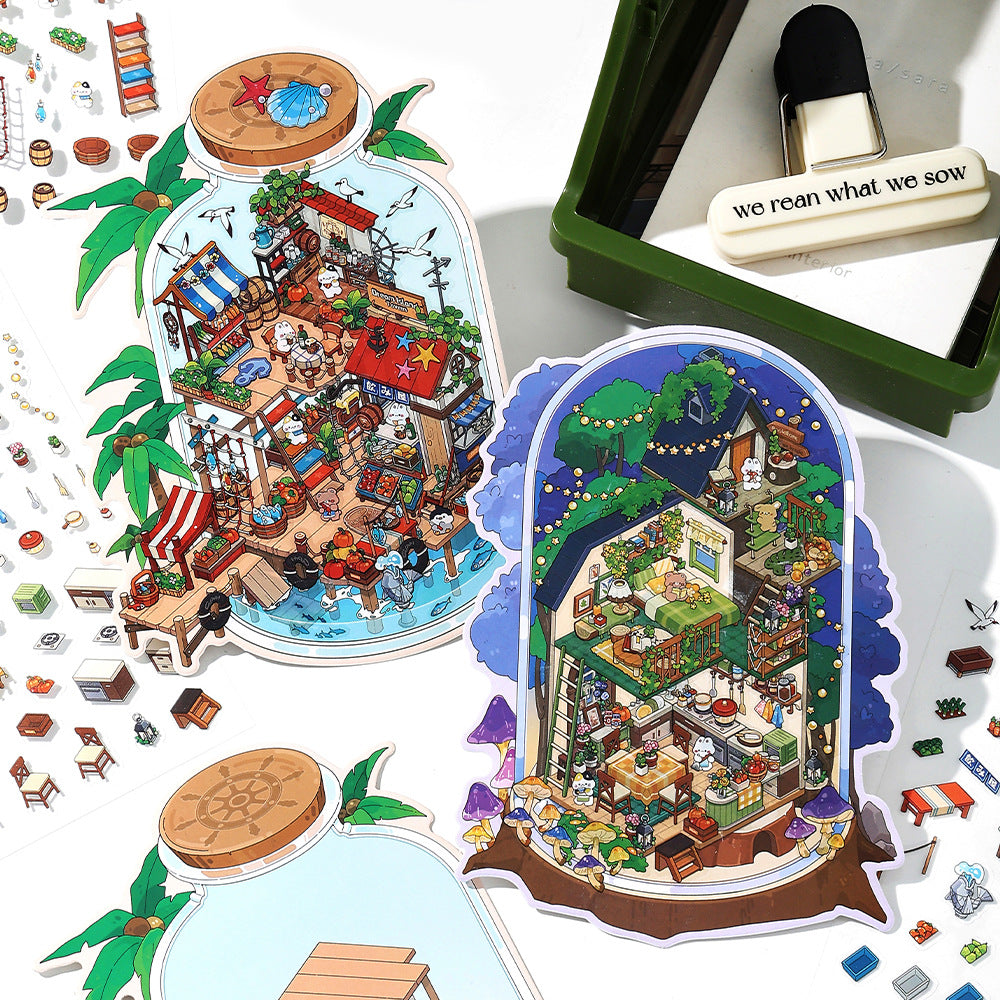 3D Shop Store Scene Stickers Kit JRYYZ9