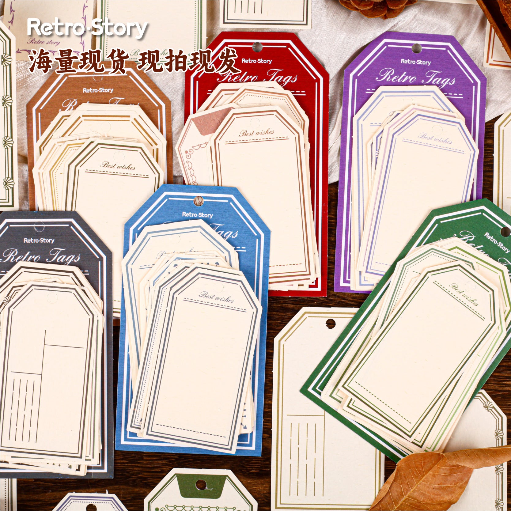 32 Pcs Vintage Notepad Tag BQDP