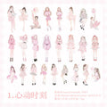50 Pcs Cute Girl PET Stickers CZYJ