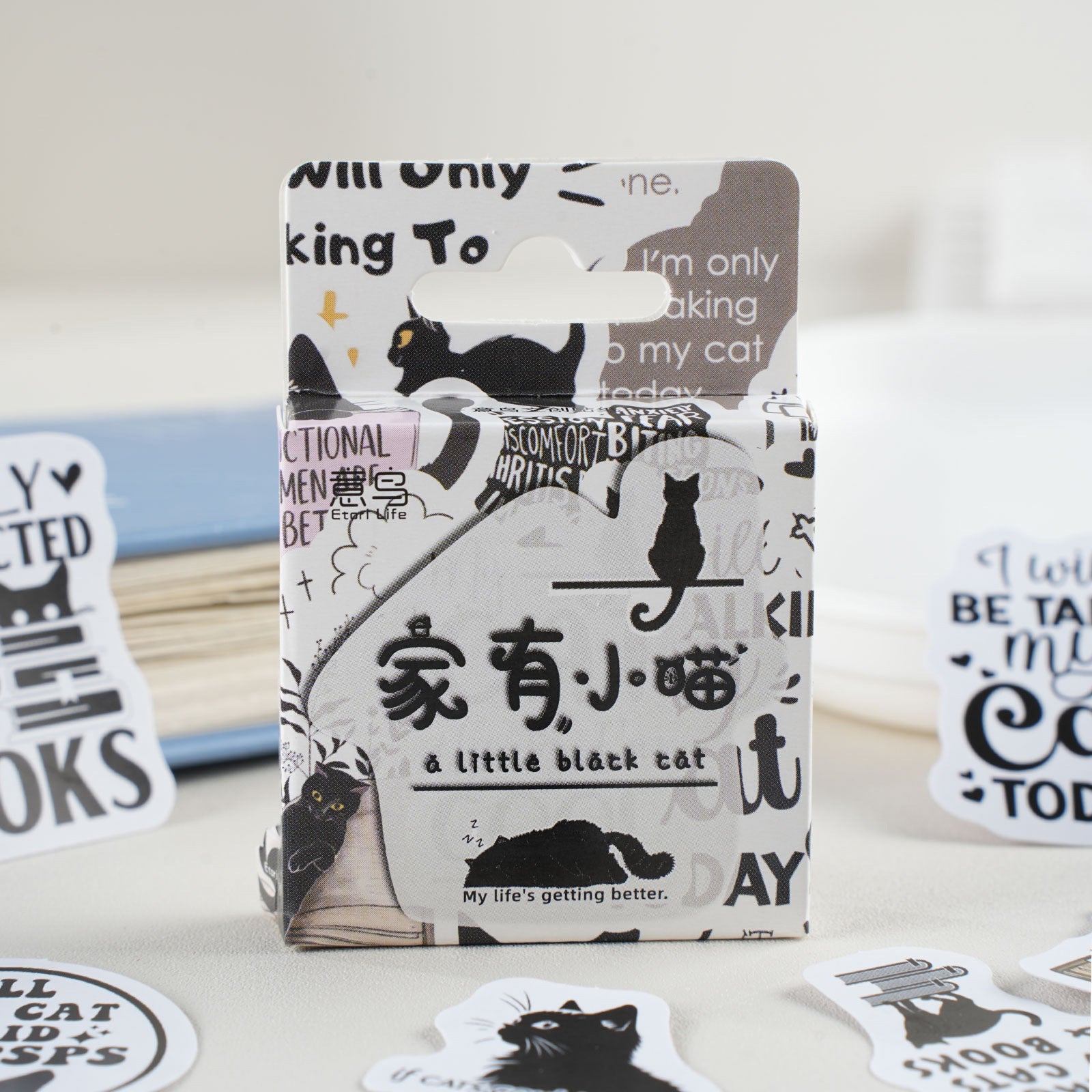 46 Pcs Cat Themed Stickers JYXM
