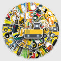 50 Pcs Vinyl Construction Vehicle Stickers GCC424